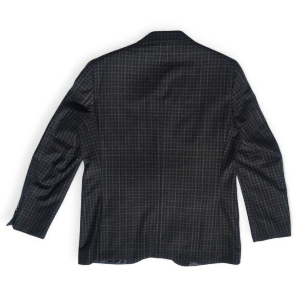 Jack Victor Exclusive Collection: Navy/Brown Plaid Conway Sport Jacket - Picture 2 of 11